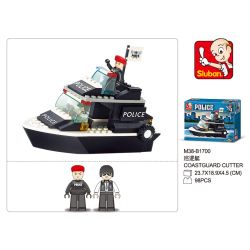 Sluban M38-B1700 Xếp hình lắp ráp ghép mô hình Cảnh sát chống bạo động-Tàu tuần tra