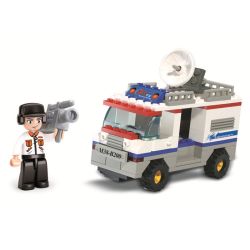 Sluban M38-B200 Xếp hình lắp ráp ghép mô hình SimCity-TV Trực Tiếp Xe