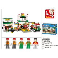 Sluban M38-B2500 Xếp hình lắp ráp ghép mô hình Trạm sửa chữa SimCity-Auto