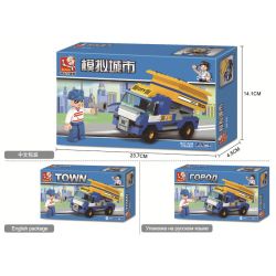 Sluban M38-B300 Xếp hình lắp ráp ghép mô hình SimCity-Xe chở rác