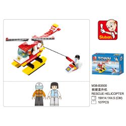 Sluban M38-B3500 Xếp hình lắp ráp ghép mô hình Trung tâm cứu hỏa-Trực thăng chữa cháy 119