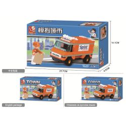 Sluban M38-B500 Xếp hình lắp ráp ghép mô hình Xe tải giao hàng SimCity-Cargo