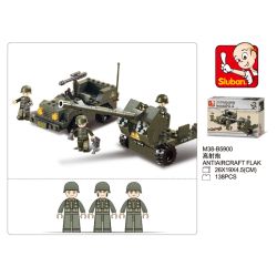 Sluban M38-B5900 Xếp hình lắp ráp ghép mô hình Lực lượng quân đội-Xe địa hình pháo đôi