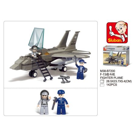 Sluban M38-B7200 Xếp hình lắp ráp ghép mô hình Máy bay chiến đấu F-15 của Không quân