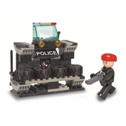 Sluban M38-B800 Xếp hình lắp ráp ghép mô hình Cảnh sát chống bạo động-SWAT Jeep