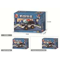 Sluban M38-B800 Xếp hình lắp ráp ghép mô hình Cảnh sát chống bạo động-SWAT Jeep