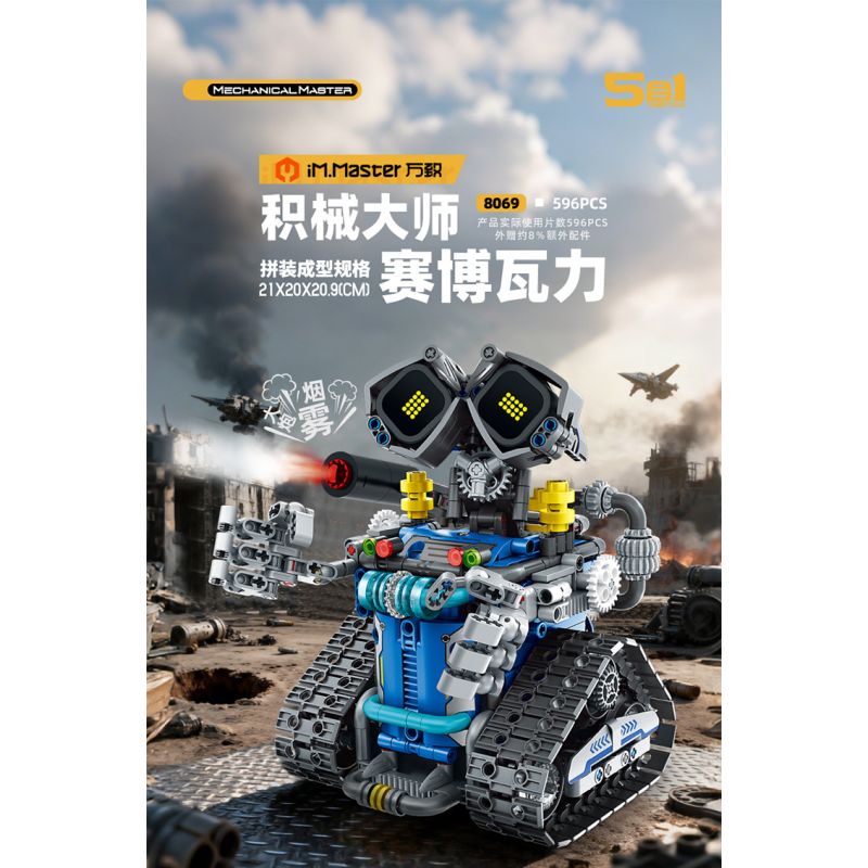 IM.Master QIHUI 8069 Xếp hình lắp ráp ghép mô hình Bậc thầy vũ khí: Cybervali