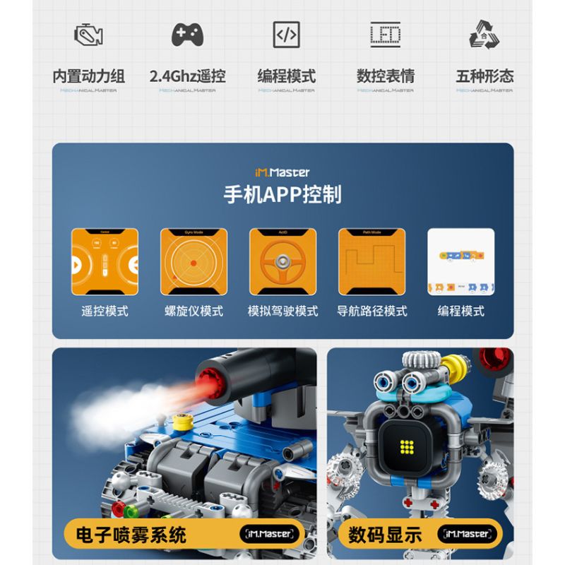 IM.Master QIHUI 8069 Xếp hình lắp ráp ghép mô hình Bậc thầy vũ khí: Cybervali