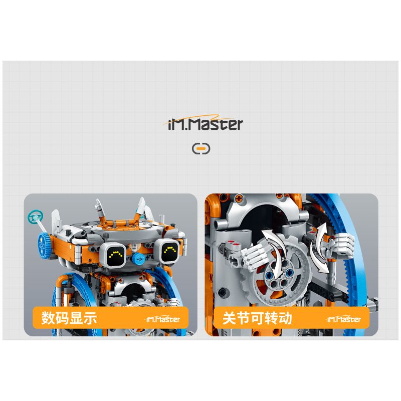 IM.Master QIHUI 8064 Xếp hình lắp ráp ghép mô hình Bậc thầy máy móc: Robot đóng thế tốc độ cao năm trong một