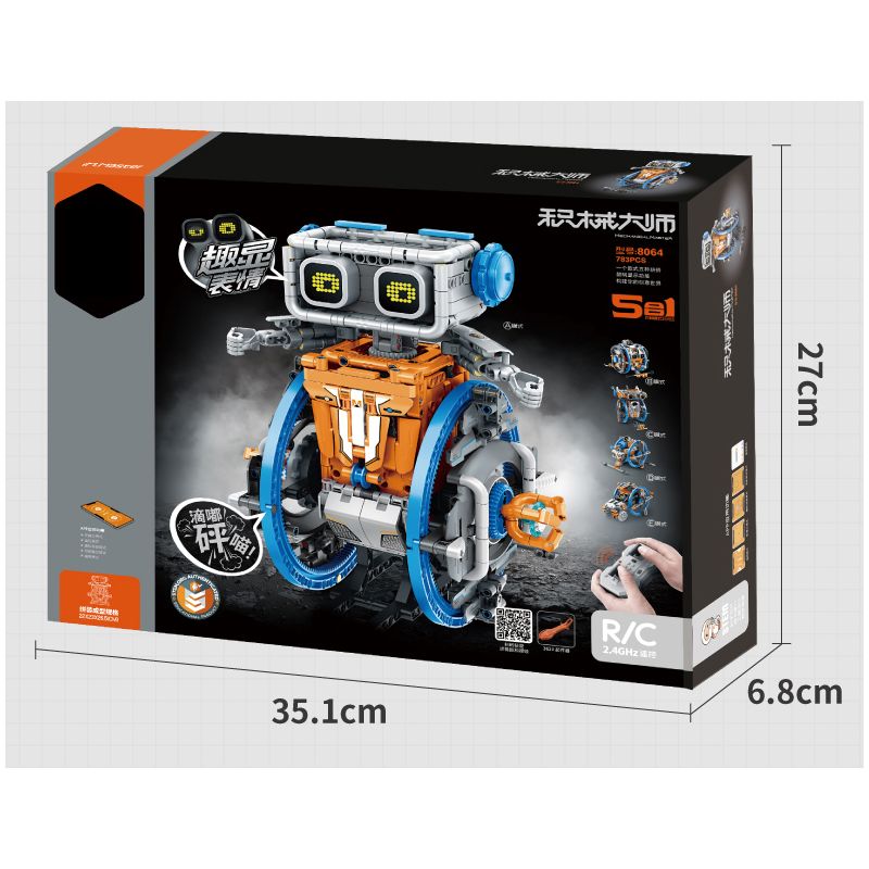 IM.Master QIHUI 8064 Xếp hình lắp ráp ghép mô hình Bậc thầy máy móc: Robot đóng thế tốc độ cao năm trong một