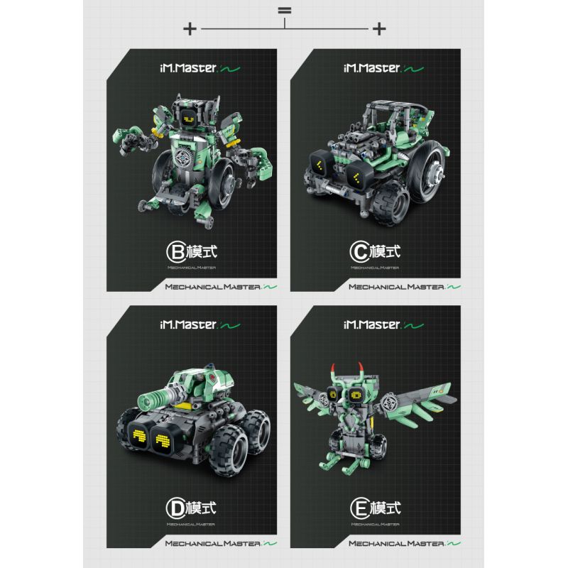 IM.Master QIHUI 8070 Xếp hình lắp ráp ghép mô hình Bậc thầy về máy móc: Robot lập trình năm trong một