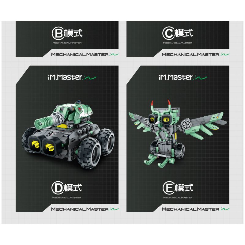 IM.Master QIHUI 8070 Xếp hình lắp ráp ghép mô hình Bậc thầy về máy móc: Robot lập trình năm trong một