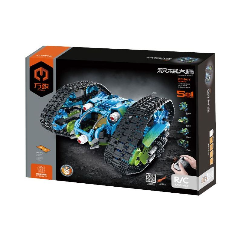 IM.Master QIHUI 8071 Xếp hình lắp ráp ghép mô hình Bậc thầy về máy móc: Xe đóng thế hai mặt