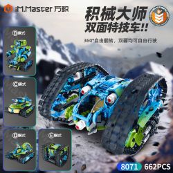 IM.Master QIHUI 8071 Xếp hình lắp ráp ghép mô hình Bậc thầy về máy móc: Xe đóng thế hai mặt