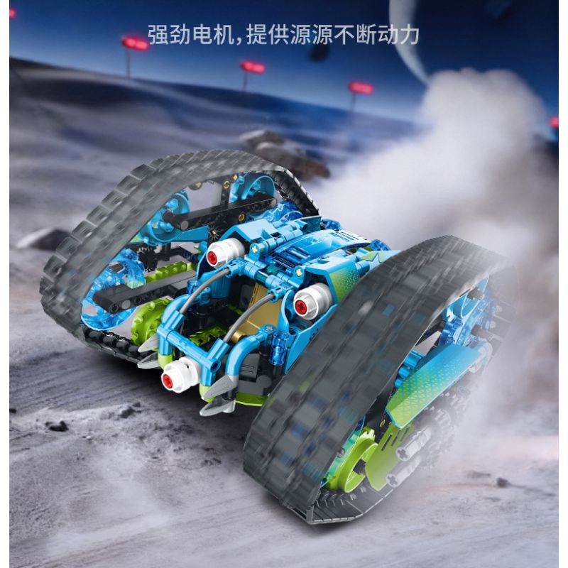 IM.Master QIHUI 8071 Xếp hình lắp ráp ghép mô hình Bậc thầy về máy móc: Xe đóng thế hai mặt