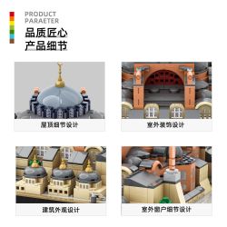 WANGE LIGAO Dr.Luck 6237 Hagia Sophia-Istanbul, Turkiye Xếp hình lắp ráp ghép mô hình Nhà thờ Hagia Sophia, Istanbul, Türkiye