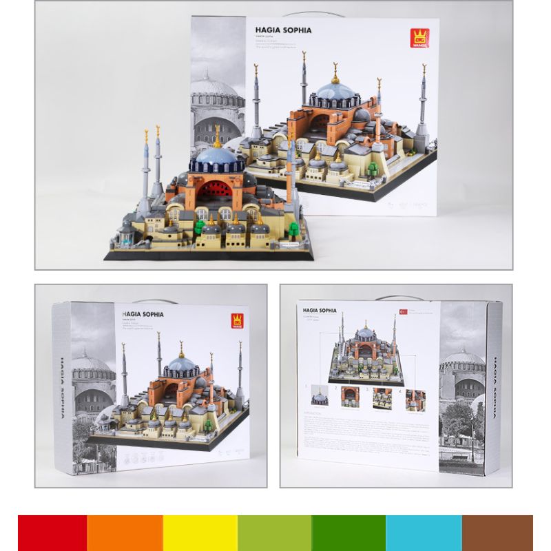 WANGE LIGAO Dr.Luck 6237 Hagia Sophia-Istanbul, Turkiye Xếp hình lắp ráp ghép mô hình Nhà thờ Hagia Sophia, Istanbul, Türkiye