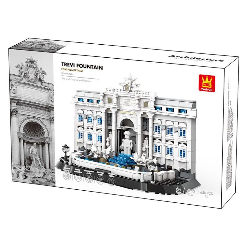 WANGE LIGAO Dr.Luck 4212-2 Trevi Fountain-Rome, Italy Xếp hình lắp ráp ghép mô hình Đài phun nước La Mã Trevi