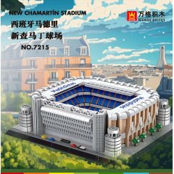 WANGE LIGAO Dr.Luck 7215 New Chamartin Stadium Madrid, Kingdom of Spain Xếp hình lắp ráp ghép mô hình Sân vận động Chamartin mới, Madrid, Tây Ban Nha