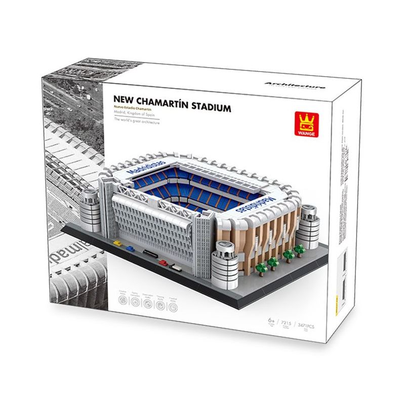 WANGE LIGAO Dr.Luck 7215 New Chamartin Stadium Madrid, Kingdom of Spain Xếp hình lắp ráp ghép mô hình Sân vận động Chamartin mới, Madrid, Tây Ban Nha