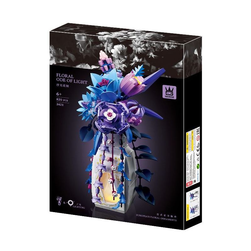 WANGE LIGAO Dr.Luck 3421 Floral Ode of Light Xếp hình lắp ráp ghép mô hình Thơ ca những bông hoa nổi