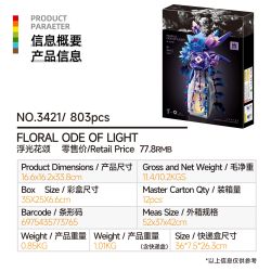 WANGE LIGAO Dr.Luck 3421 Floral Ode of Light Xếp hình lắp ráp ghép mô hình Thơ ca những bông hoa nổi