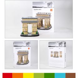 WANGE LIGAO Dr.Luck 5223-2 Arc de Triomphe Paris, France Xếp hình lắp ráp ghép mô hình Khải Hoàn Môn ở Paris, Pháp