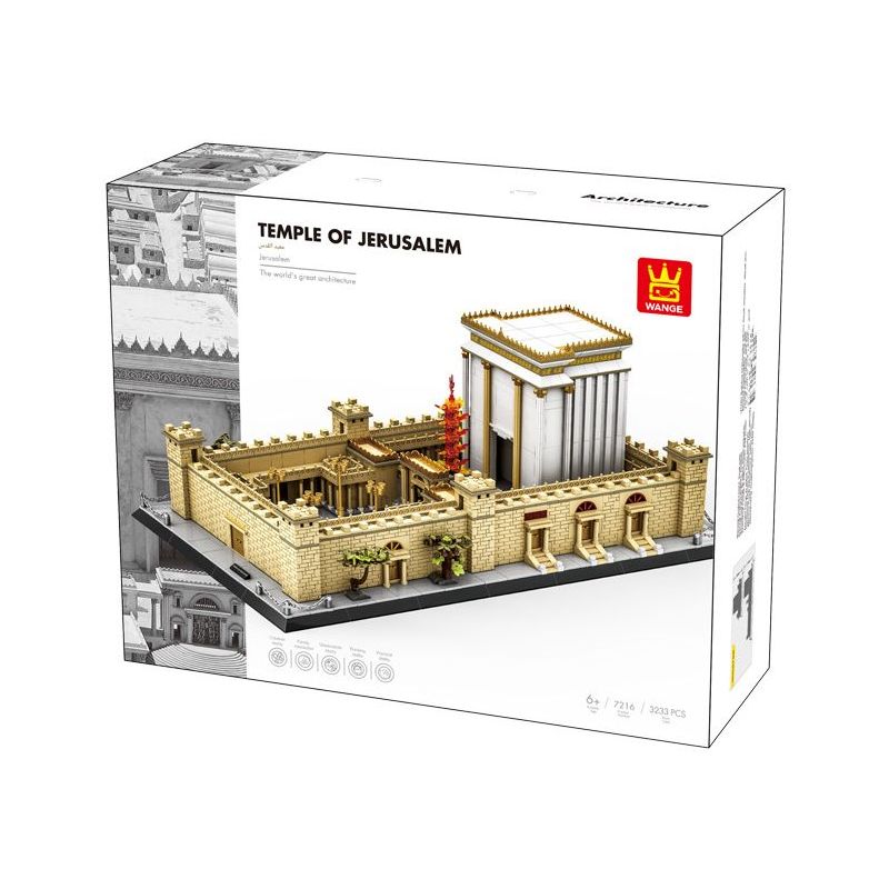 WANGE LIGAO Dr.Luck 7216 Temple of Jerusalem, Jerusalem Xếp hình lắp ráp ghép mô hình đền thờ jerusalem