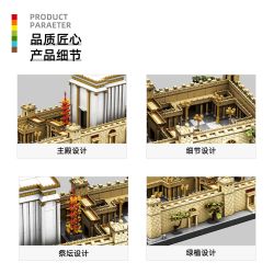 WANGE LIGAO Dr.Luck 7216 Temple of Jerusalem, Jerusalem Xếp hình lắp ráp ghép mô hình đền thờ jerusalem