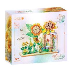 WOMA C2019 Xếp hình lắp ráp ghép mô hình Khung ảnh hoa hướng dương