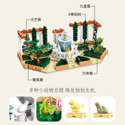 JIESTAR 57032 Fountain Square Xếp hình lắp ráp ghép mô hình Quảng trường đài phun nước sân trong