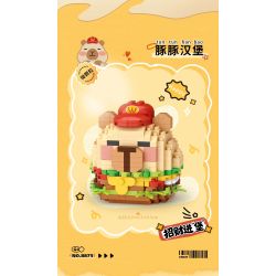 LOZ 8875 Capybara Xếp hình lắp ráp ghép mô hình Gia Đình Cá Heo: Burger Cá Heo