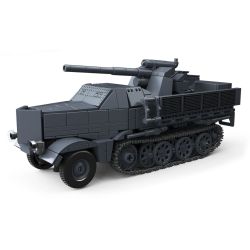 ThirdParty 300025 SD.KFZ.9 Famo Flak 37 Xếp hình lắp ráp ghép mô hình Tàu sân bay pháo 88mm của Đức 1:35