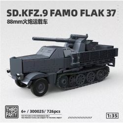 ThirdParty 300025 SD.KFZ.9 Famo Flak 37 Xếp hình lắp ráp ghép mô hình Tàu sân bay pháo 88mm của Đức 1:35