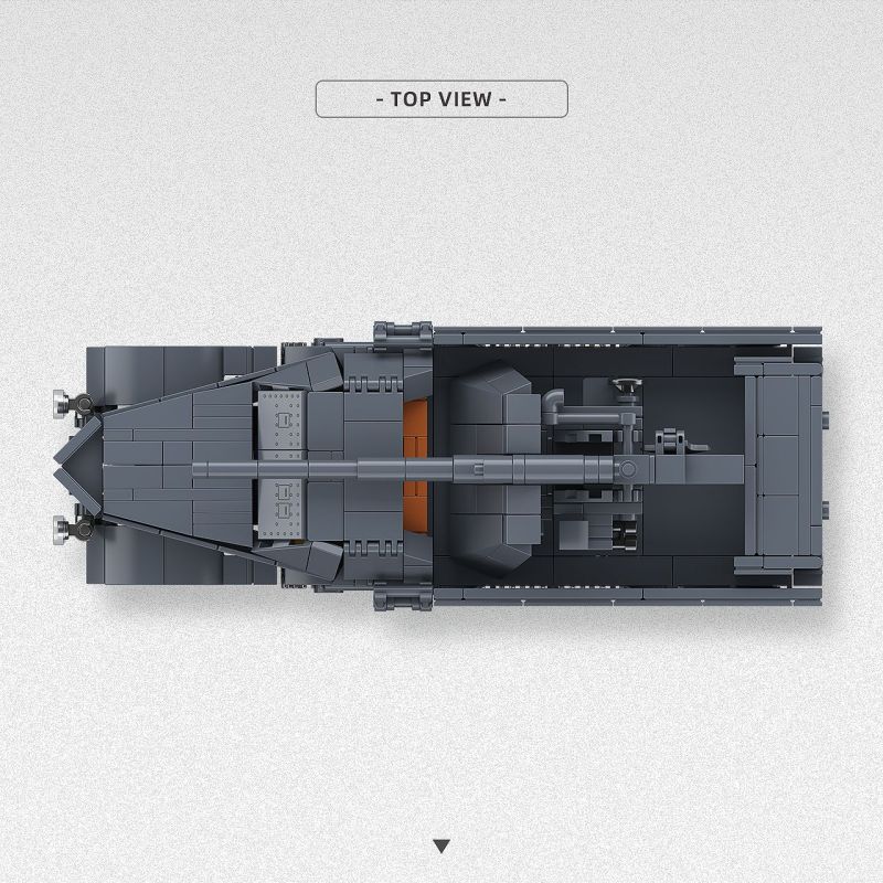 ThirdParty 300025 SD.KFZ.9 Famo Flak 37 Xếp hình lắp ráp ghép mô hình Tàu sân bay pháo 88mm của Đức 1:35