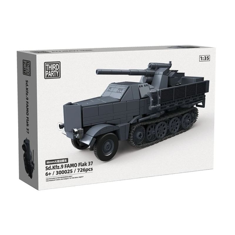ThirdParty 300025 SD.KFZ.9 Famo Flak 37 Xếp hình lắp ráp ghép mô hình Tàu sân bay pháo 88mm của Đức 1:35