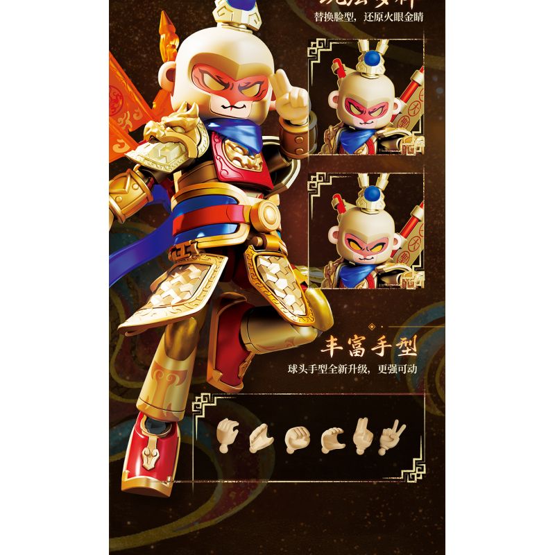 BLOKEES 85056 Xếp hình lắp ráp ghép mô hình Infinite Heroes: Dharma Image Tôn Ngộ Không 2.0 Lingxia True Body Phiên bản kỷ niệm 4 năm