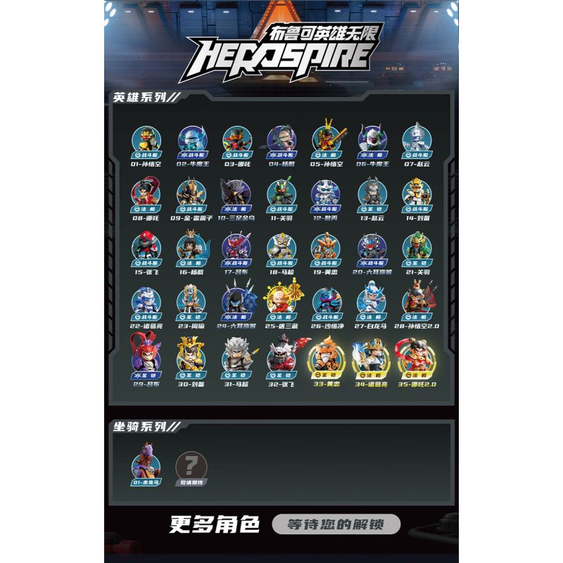 BLOKEES 85053 Xếp hình lắp ráp ghép mô hình Anh hùng không giới hạn: Huang Zhong Sheng Kai