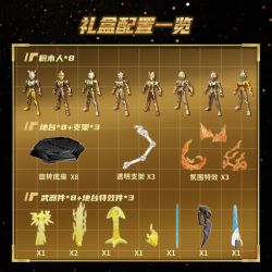 Keeppley 75400 Xếp hình lắp ráp ghép mô hình Ultraman Zero Phiên bản không giới hạn Mã vàng vinh quang Thức tỉnh sức mạnh chiến đấu