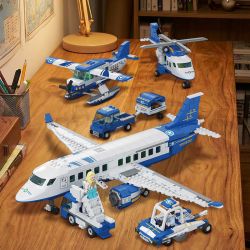 Forange FC3334 Xếp hình lắp ráp ghép mô hình Máy bay chở khách 4 tổ hợp