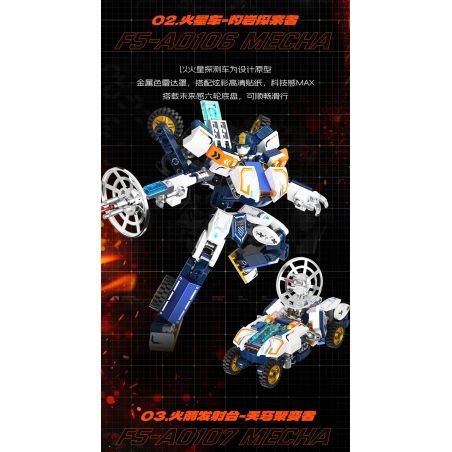 F5 F5-A0105 Xếp hình lắp ráp ghép mô hình Quả bom thứ hai của máy biến hình bầu trời đầy sao: trạm vũ trụ, trung tâm không gian sâu, cơ chế biến hình trực tiếp