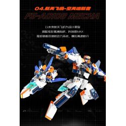 F5 F5-A0107 Xếp hình lắp ráp ghép mô hình Quả bom thứ hai của cỗ máy biến hình bầu trời đầy sao: bệ phóng tên lửa, cỗ máy hợp nhất bầu trời, cơ khí biến hình trực tiếp