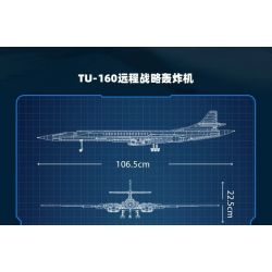 JIESTAR JJ9226 Xếp hình lắp ráp ghép mô hình Máy bay ném bom Tu-160