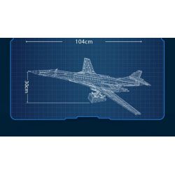 JIESTAR JJ9226 Xếp hình lắp ráp ghép mô hình Máy bay ném bom Tu-160