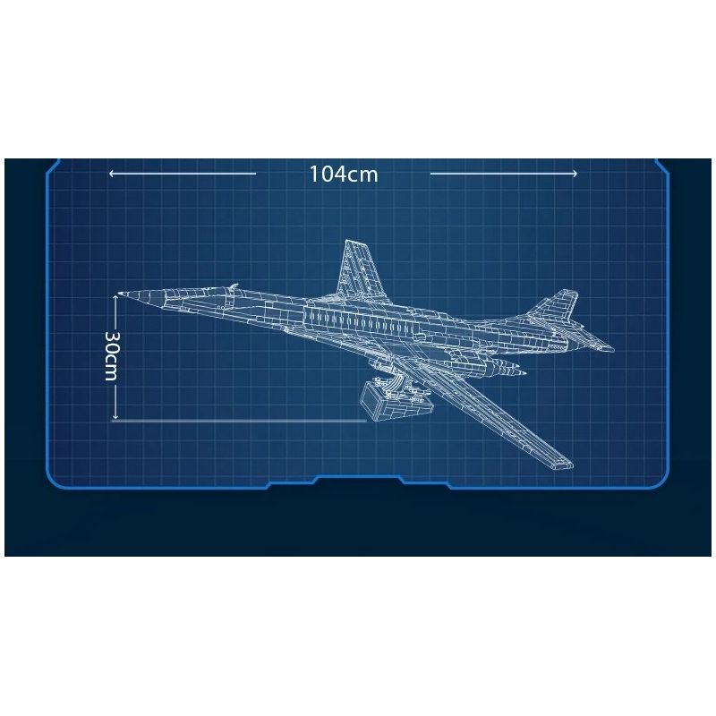 JIESTAR JJ9226 Xếp hình lắp ráp ghép mô hình Máy bay ném bom Tu-160