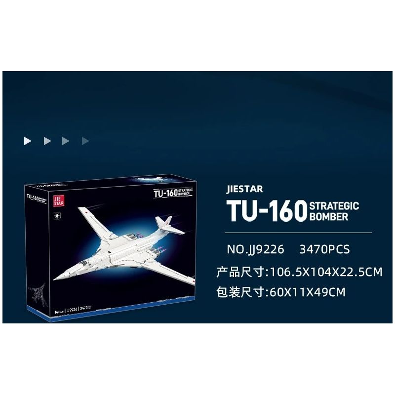 JIESTAR JJ9226 Xếp hình lắp ráp ghép mô hình Máy bay ném bom Tu-160