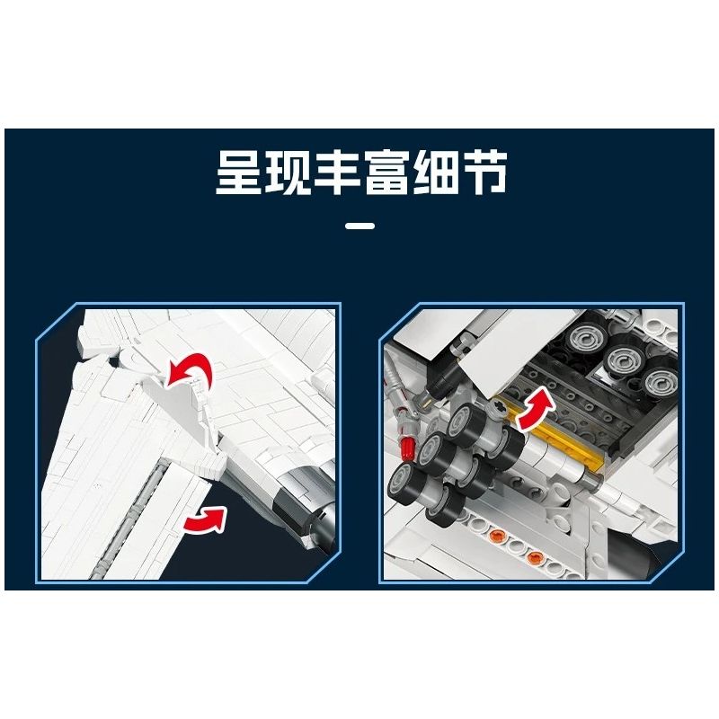 JIESTAR JJ9226 Xếp hình lắp ráp ghép mô hình Máy bay ném bom Tu-160