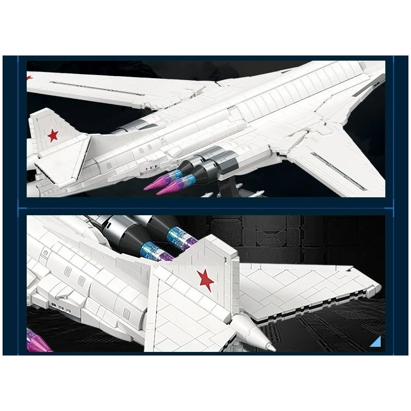 JIESTAR JJ9226 Xếp hình lắp ráp ghép mô hình Máy bay ném bom Tu-160