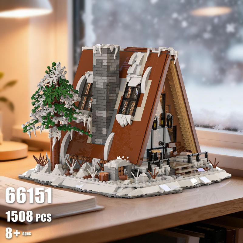 Xbert 66151 A-Frame Snow Cabin Xếp hình lắp ráp ghép mô hình lều tuyết khung chữ A