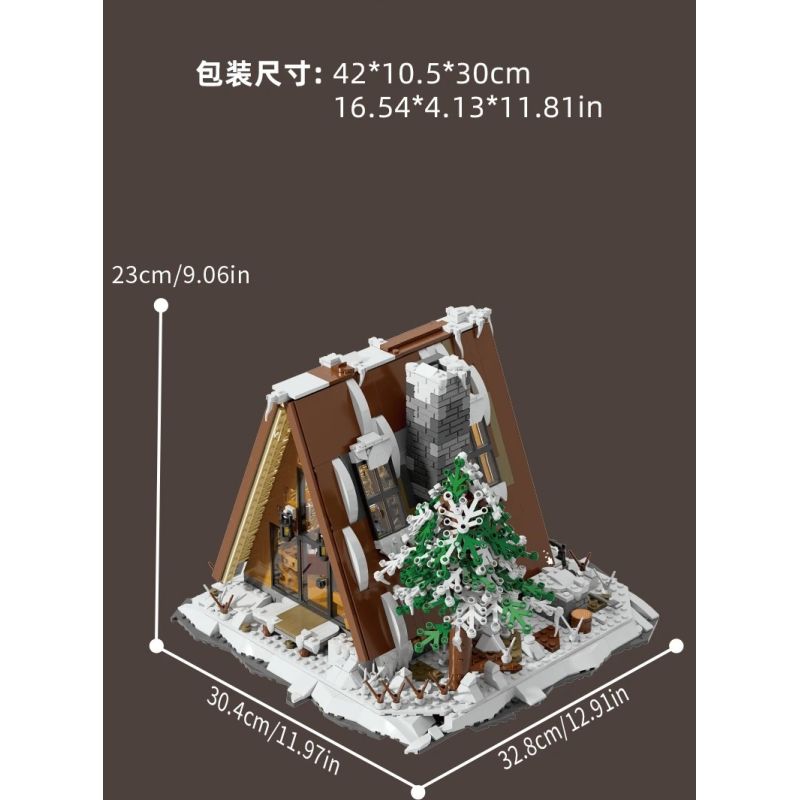 Xbert 66151 A-Frame Snow Cabin Xếp hình lắp ráp ghép mô hình lều tuyết khung chữ A
